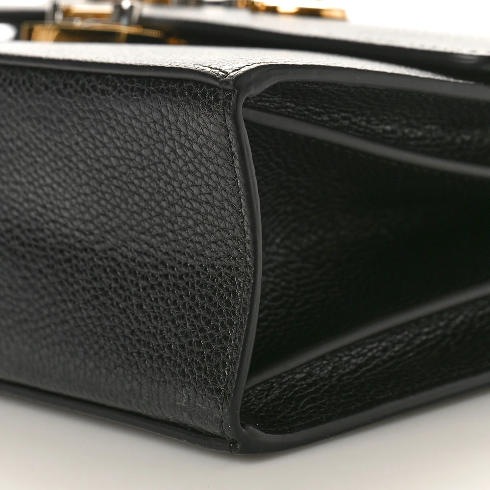 Lushentic Handbag: Small Zumi Shoulder Bag in Black Calfskin Leather - Image 4