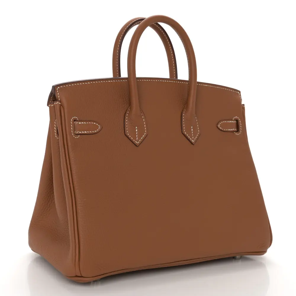 Lushentic Quality Birkin 25 Brown Togo Leather Palladium Hardware - Image 3