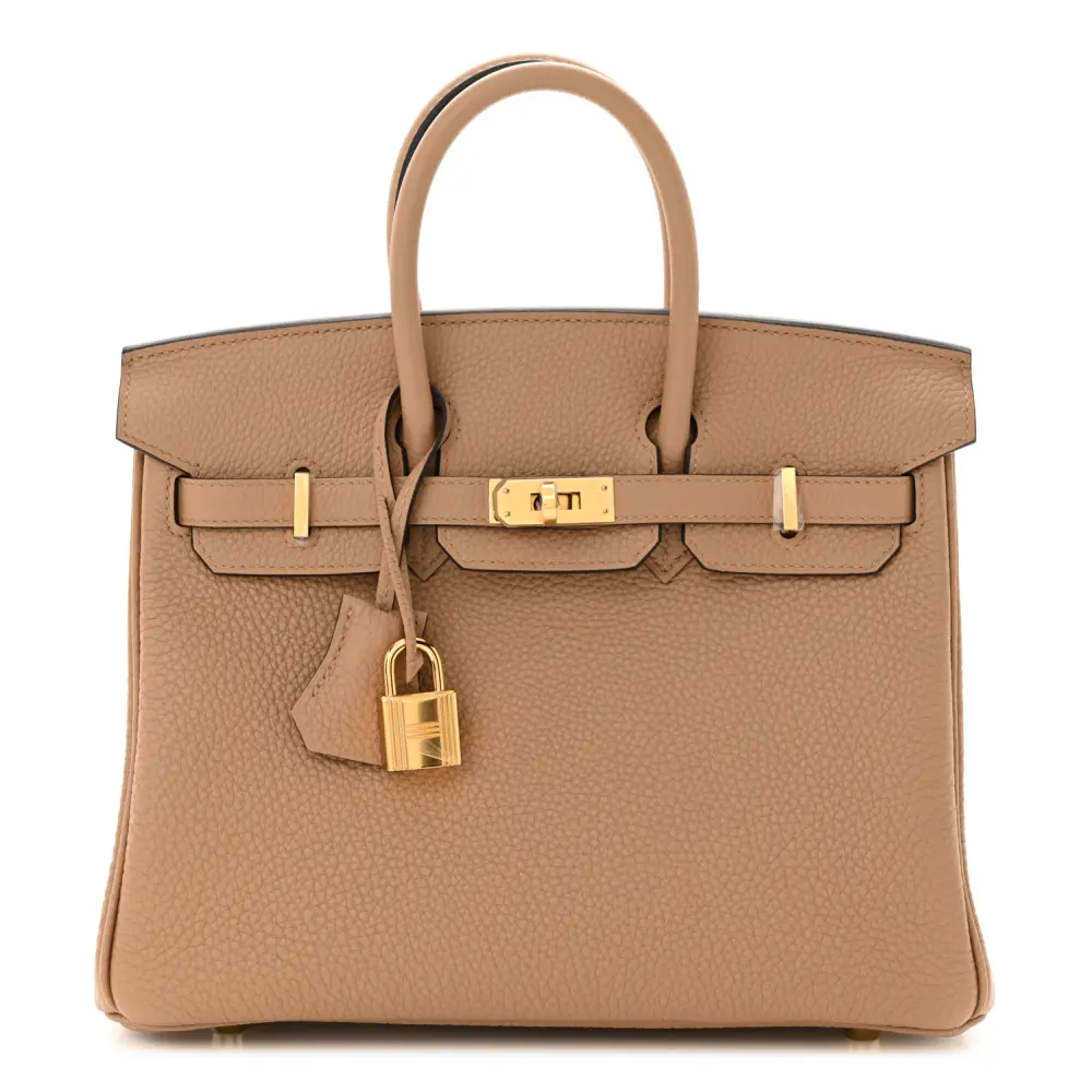 Lushentic Hermès Birkin 25 Chai Togo Leather Gold Hardware Front