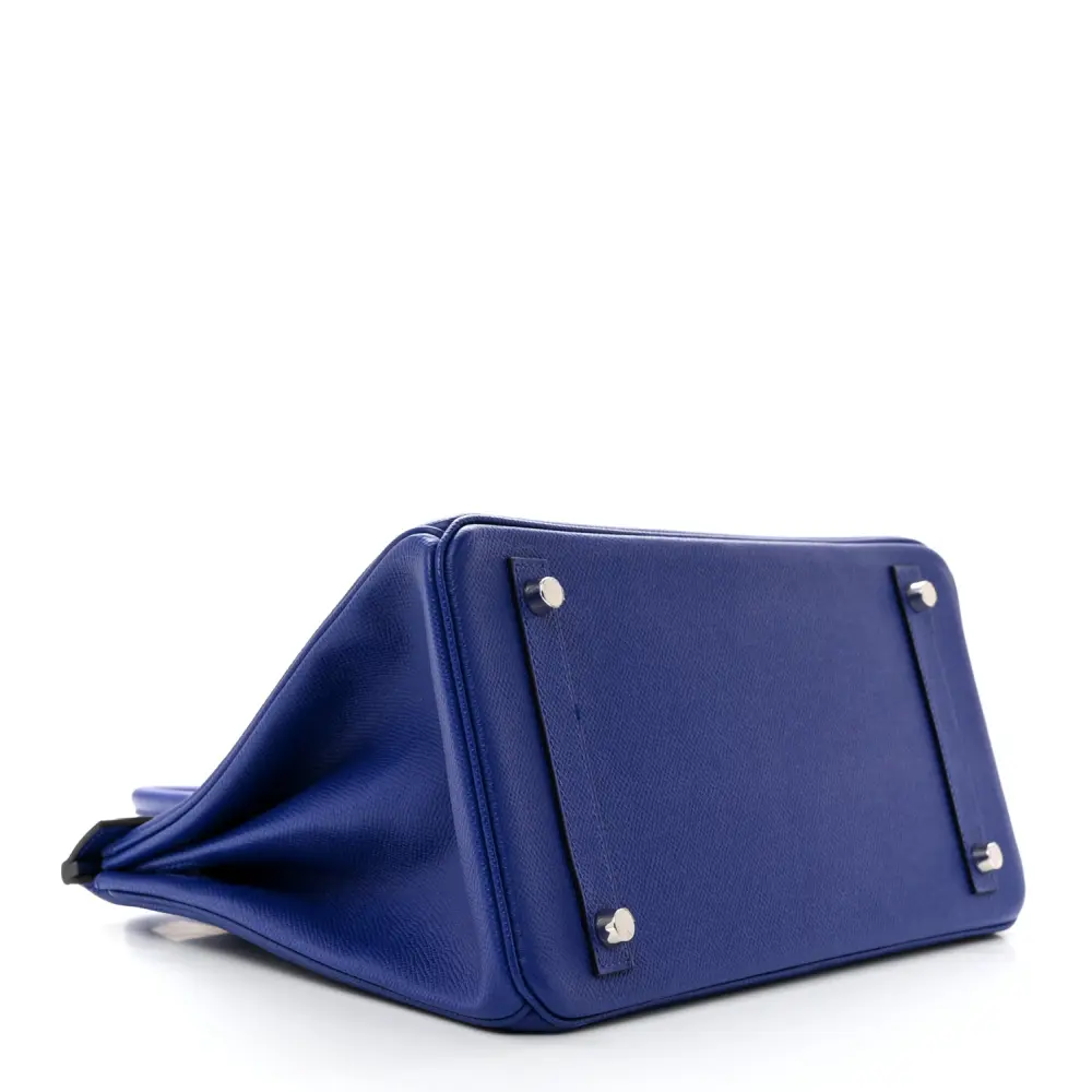 Lushentic Birkin 30 Bleu Electrique Epsom Leather Palladium Hardware - Image 6