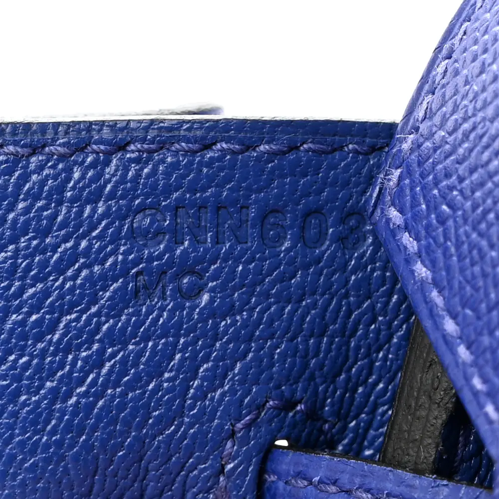 Lushentic Birkin 30 Bleu Electrique Epsom Leather Palladium Hardware - Image 8