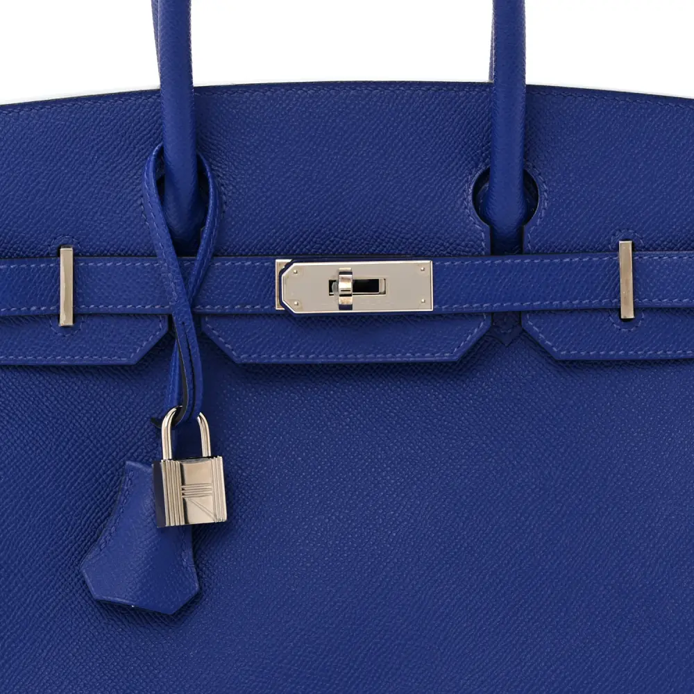 Lushentic Birkin 30 Bleu Electrique Epsom Leather Palladium Hardware - Image 9
