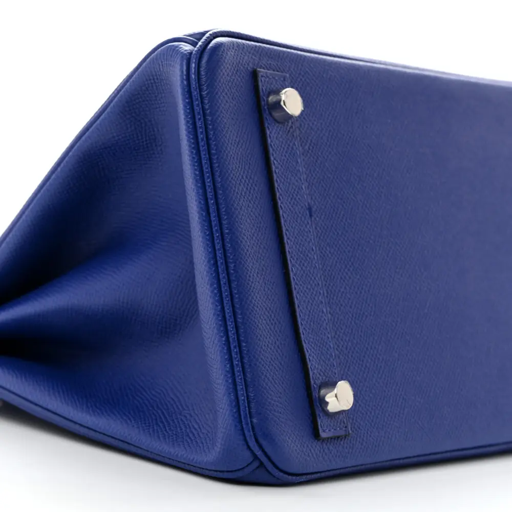 Lushentic Birkin 30 Bleu Electrique Epsom Leather Palladium Hardware - Image 4