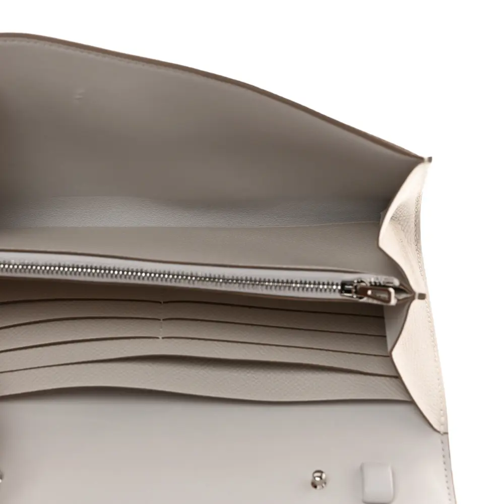 Lushentic Grade Bag Constance Long Wallet Gris Pale Epsom Leather - Image 7