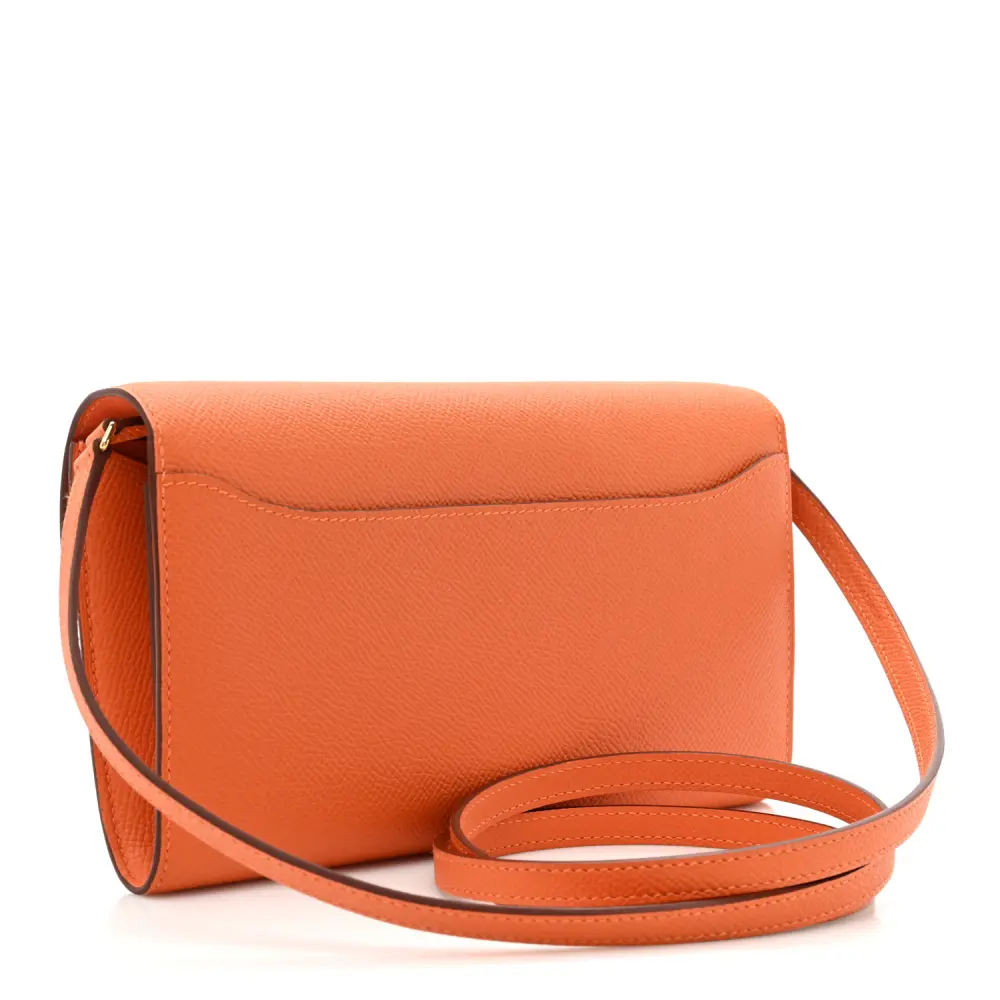 Lushentic Reviews Constance Long Wallet: Orange Epsom, Gold Hardware - Image 3