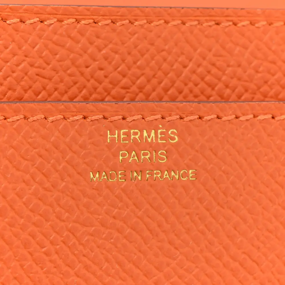 Lushentic Reviews Constance Long Wallet: Orange Epsom, Gold Hardware - Image 2