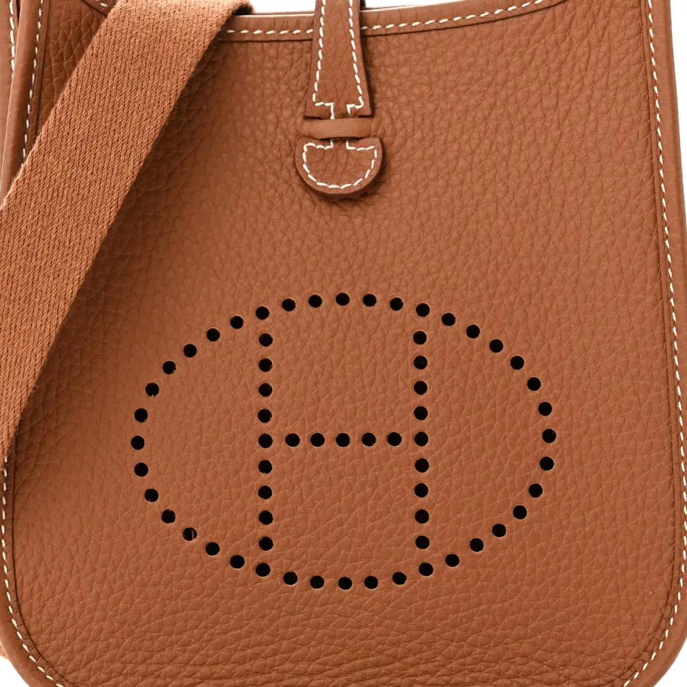 Lushentic Replica Handbags Evelyne TPM Brown Taurillon Clemence Leather - Image 9
