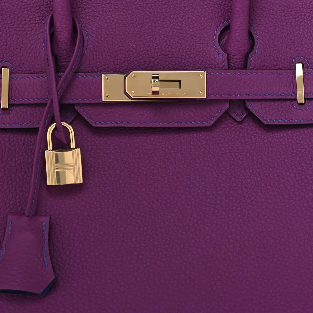 Lushentic Bag Horseshoe Birkin 30 Anemone Bleu Electrique Togo Leather - Image 9