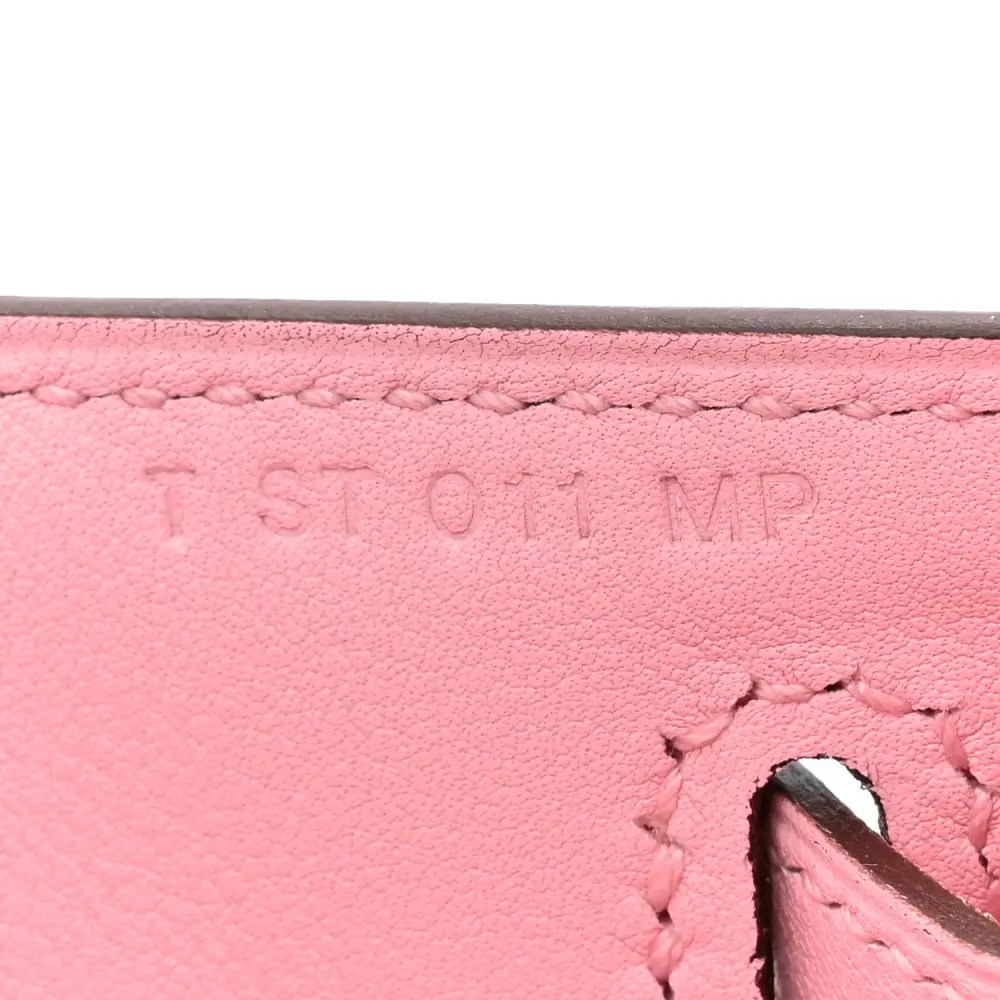 Lushentic Replica Handbags: Kelly Pochette Clutch Rose Sakura Swift Leather SHW - Image 8