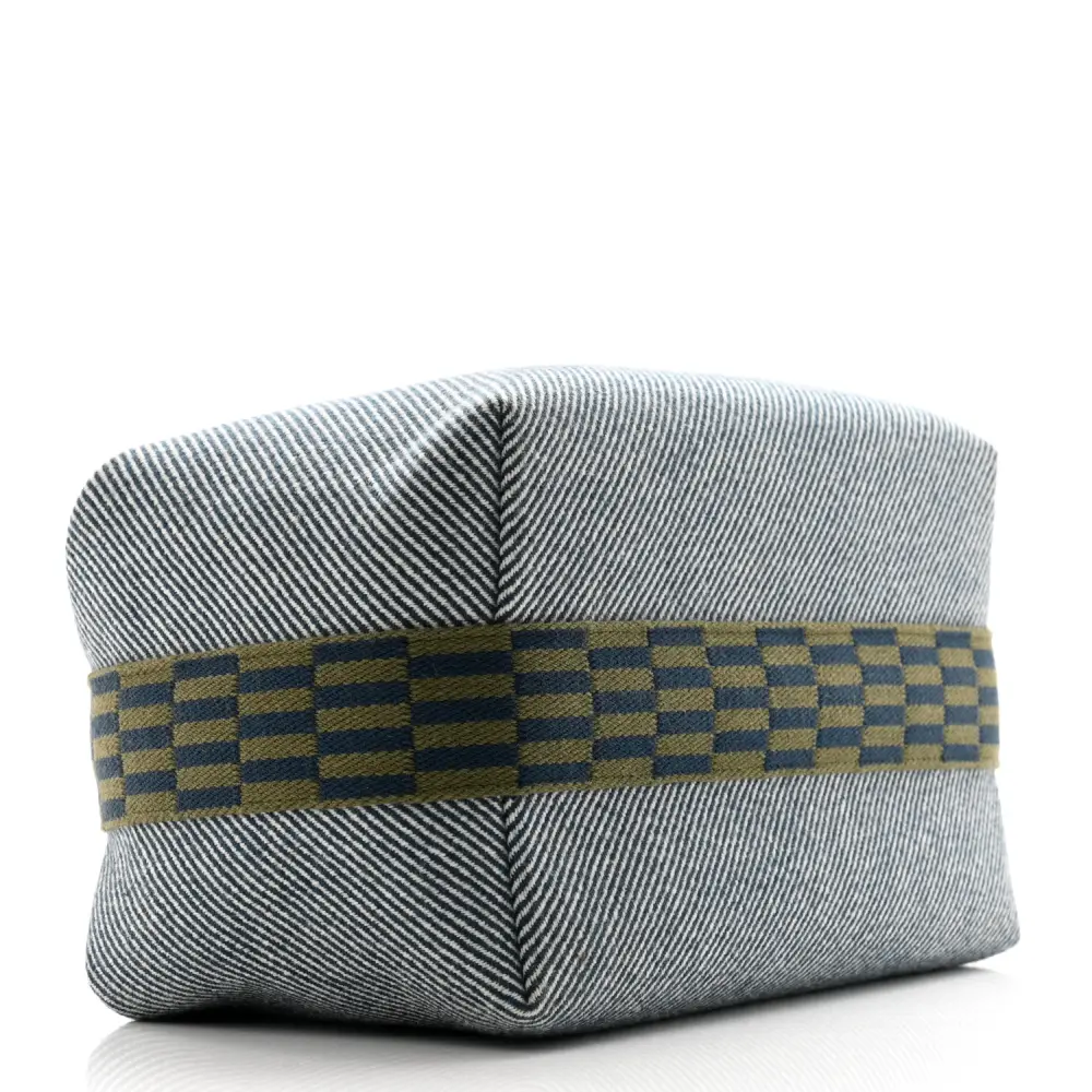 Lushentic Large Bride à Brac H-Natte Pouch in Bleu Abysse Wool - Image 5