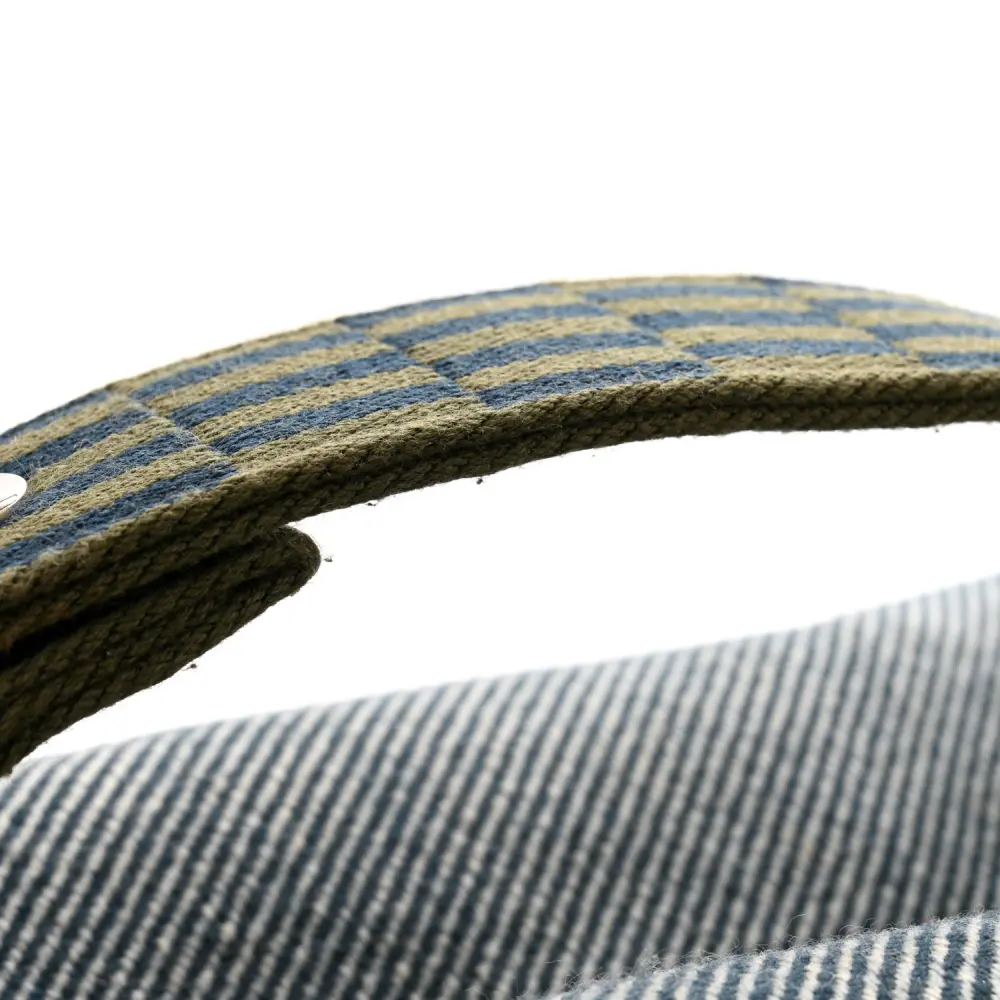 Lushentic Large Bride à Brac H-Natte Pouch in Bleu Abysse Wool - Image 8