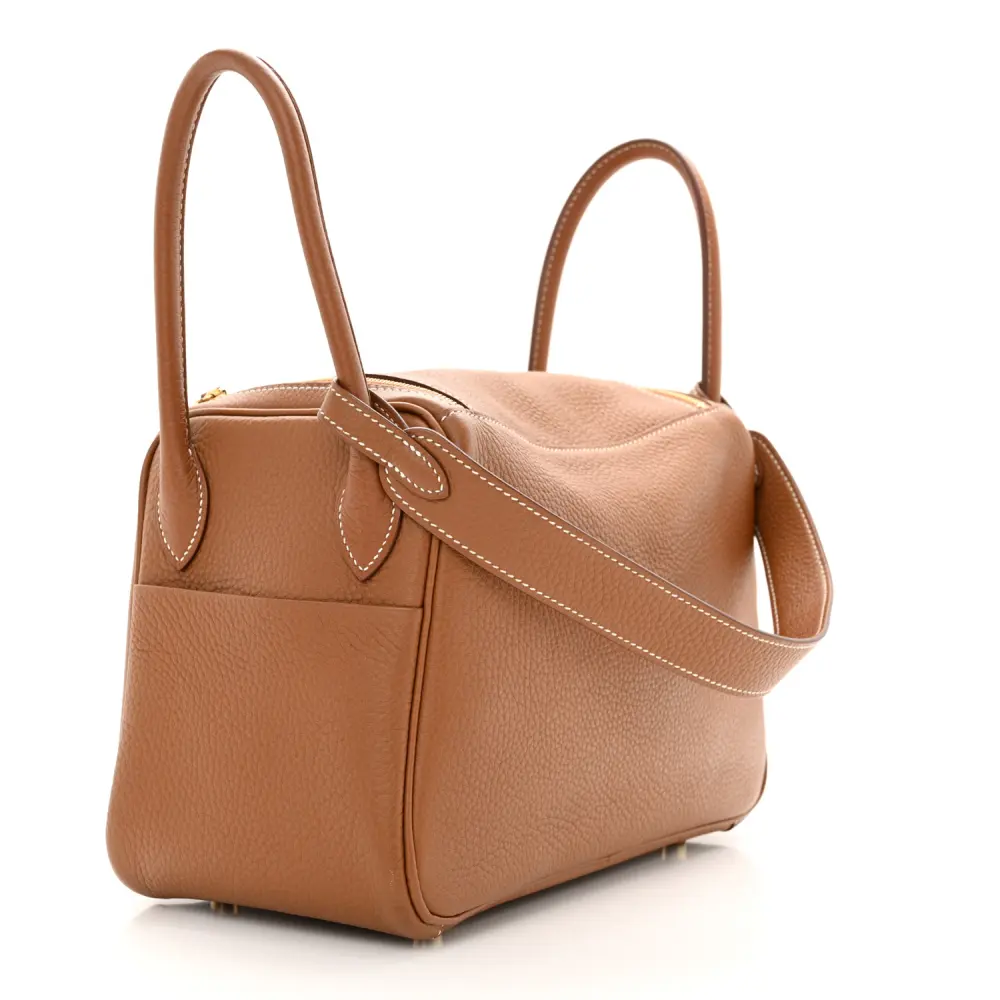 Lushentic Grade Bag - Lindy 26 Brown Taurillon Clemence Leather - Image 3