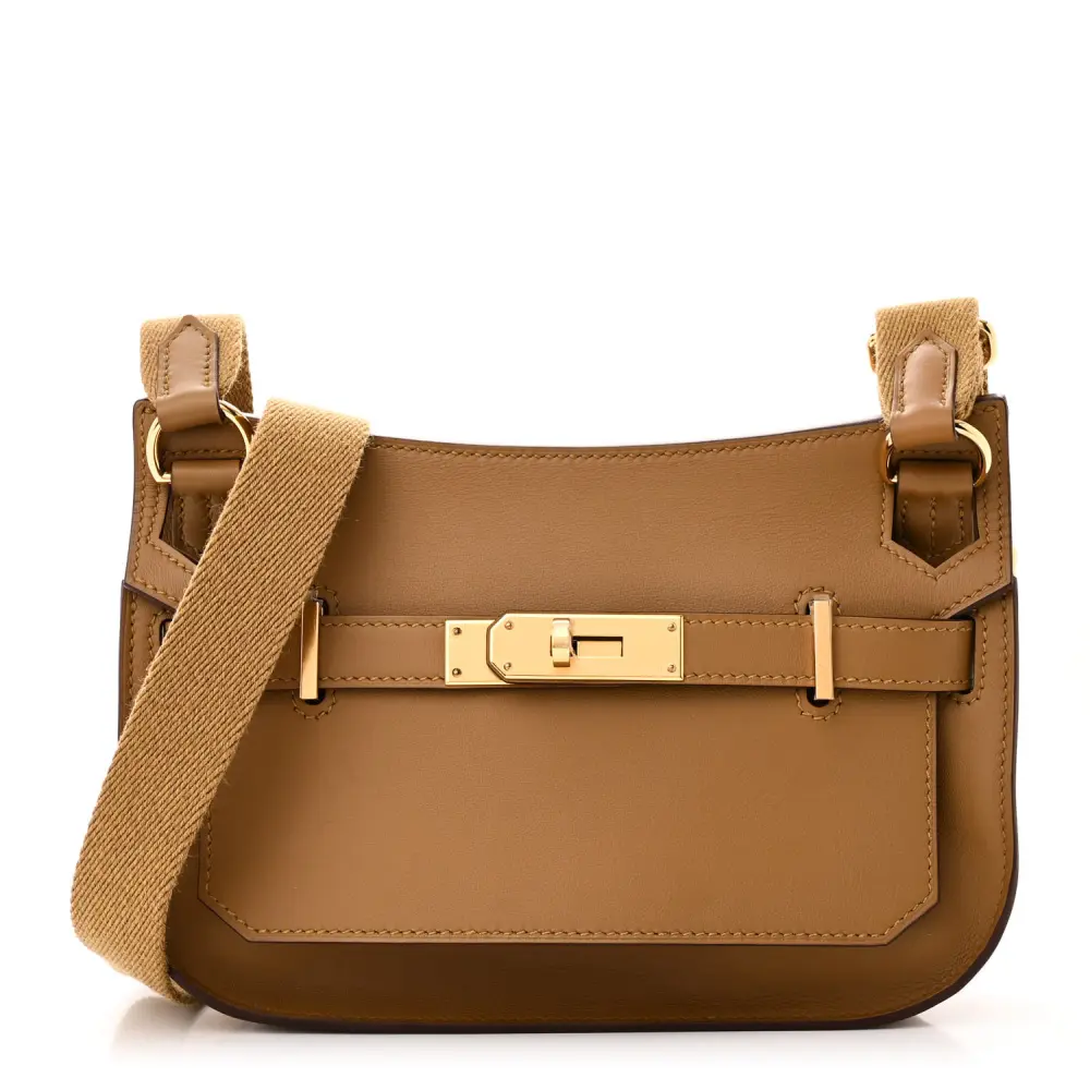 Lushentic Hermès Mini Jypsière Bronze Doré Swift Leather Gold Hardware Front