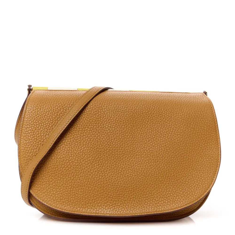 Lushentic Hermès Saut 25 SesameCraieLime Taurillon Clemence Chèvre Mysore Leather Front