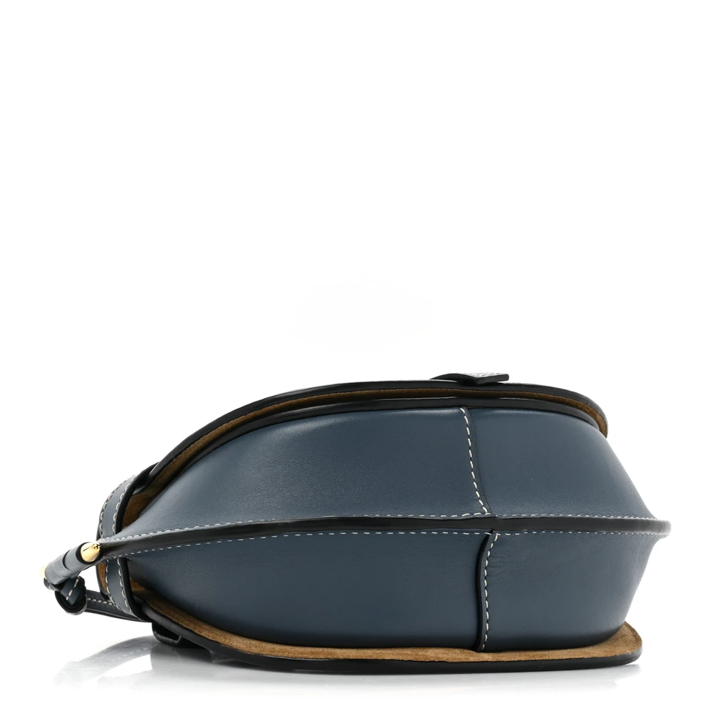Lushentic Grade Designer Bags - Gate Belt Bag Mini Steel Blue Calfskin - Image 6