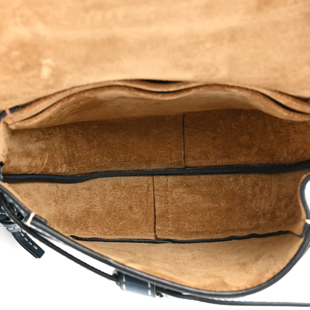 Lushentic Grade Designer Bags - Gate Belt Bag Mini Steel Blue Calfskin - Image 7