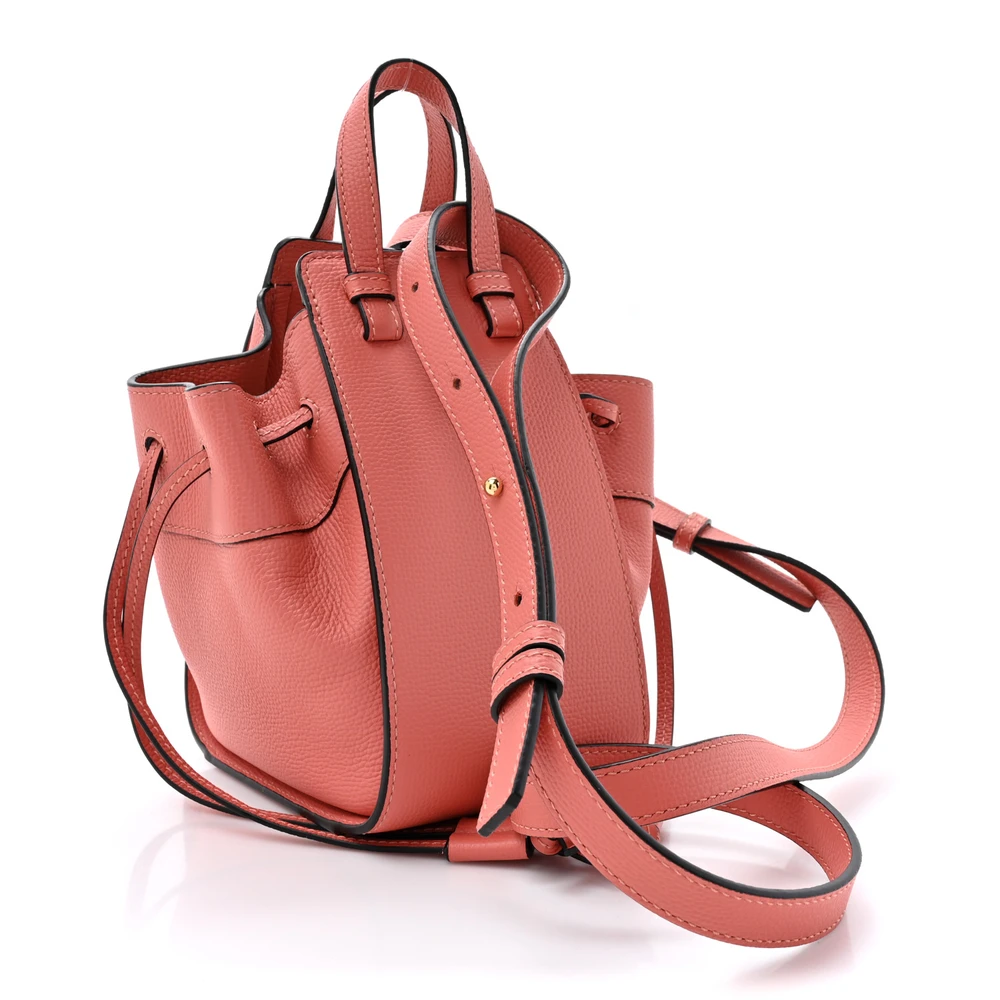 Lushentic Designer Hammock Shoulder Bag Mini Pink Tulip Leather - Image 3