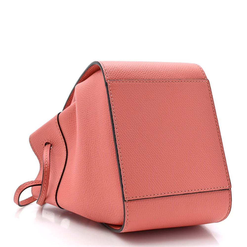 Lushentic Designer Hammock Shoulder Bag Mini Pink Tulip Leather - Image 6