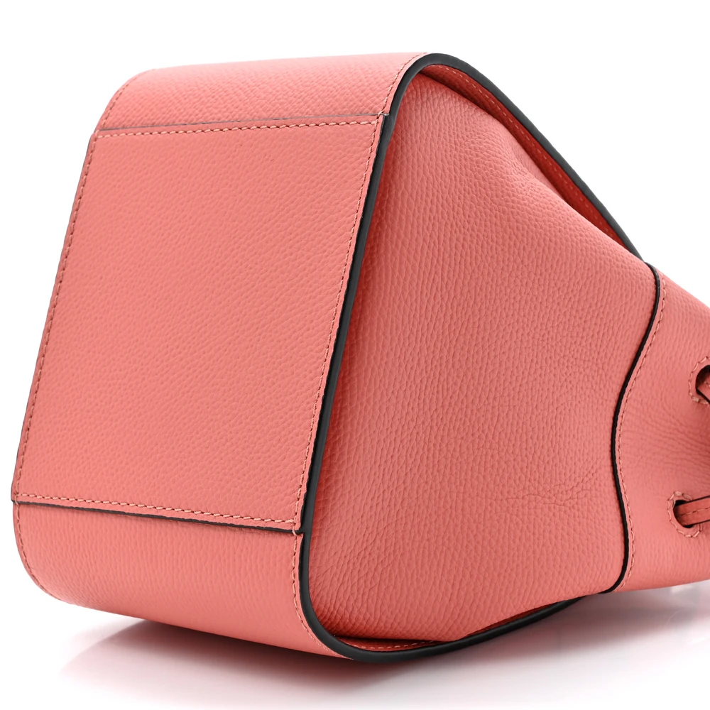 Lushentic Designer Hammock Shoulder Bag Mini Pink Tulip Leather - Image 4