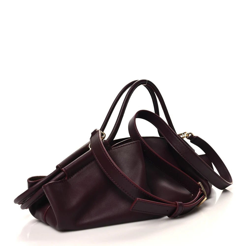 Lushentic Grade Paseo Bag - Small Burgundy Shiny Nappa Calfskin Leather - Image 3