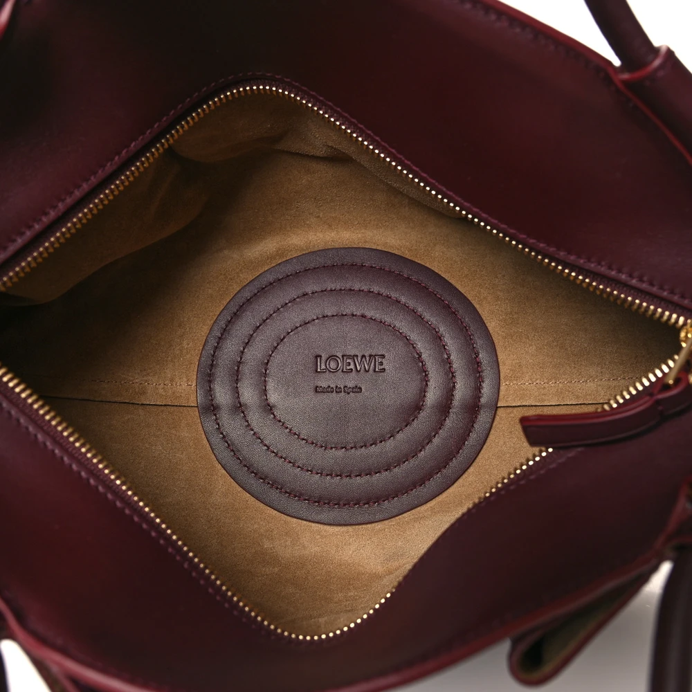 Lushentic Grade Paseo Bag - Small Burgundy Shiny Nappa Calfskin Leather - Image 7