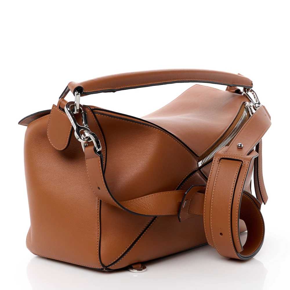 Lushentic Puzzle Bag - Large Tan Calfskin Leather - Image 3