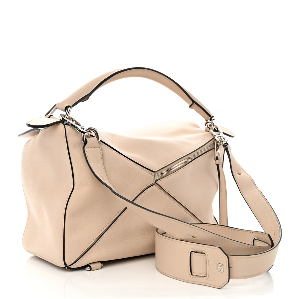 Lushentic Grade Handbags: Puzzle Bag Medium Ash Calfskin Leather - Image 3