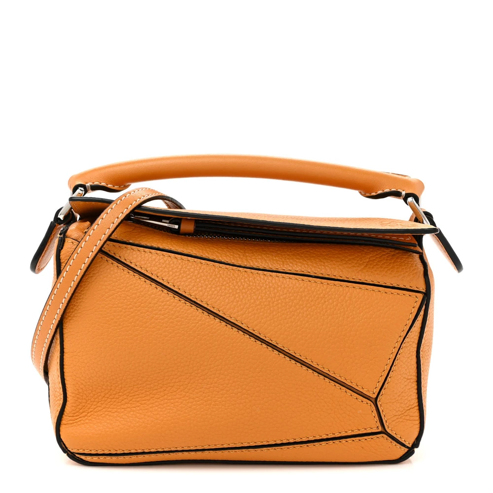 Lushentic Loewe Puzzle Bag Mini Narcissus Yellow Calfskin Leather Front