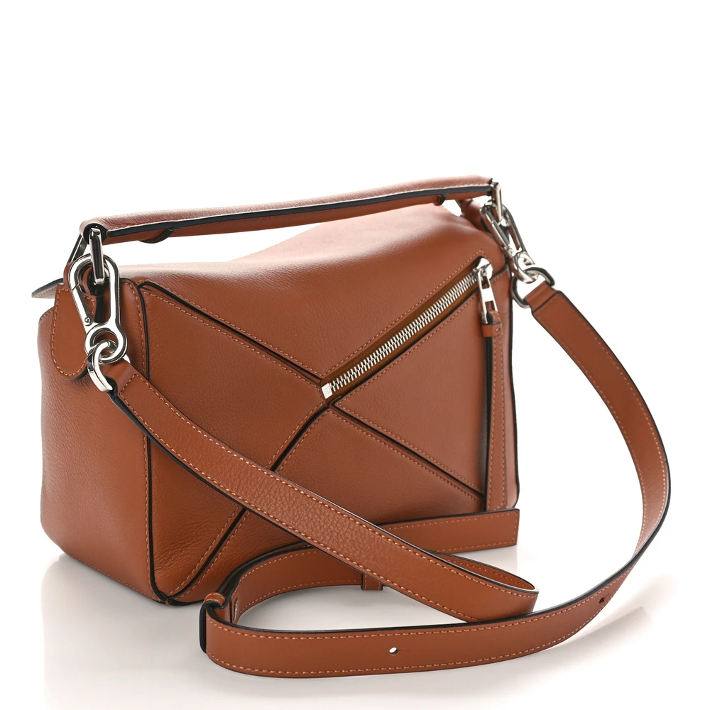 Lushentic Grade Replicas Puzzle Bag Small Tan Calfskin Leather - Image 3