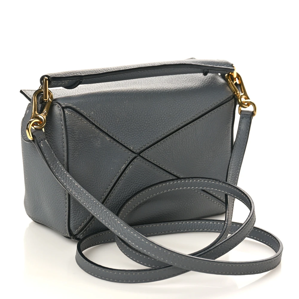 Lushentic Grade Bags - Puzzle Edge Mini in Gunmetal Calfskin Leather - Image 3