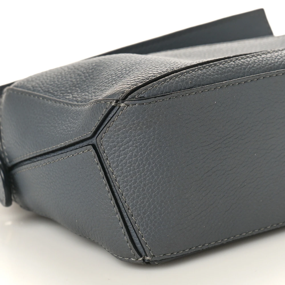 Lushentic Grade Bags - Puzzle Edge Mini in Gunmetal Calfskin Leather - Image 4