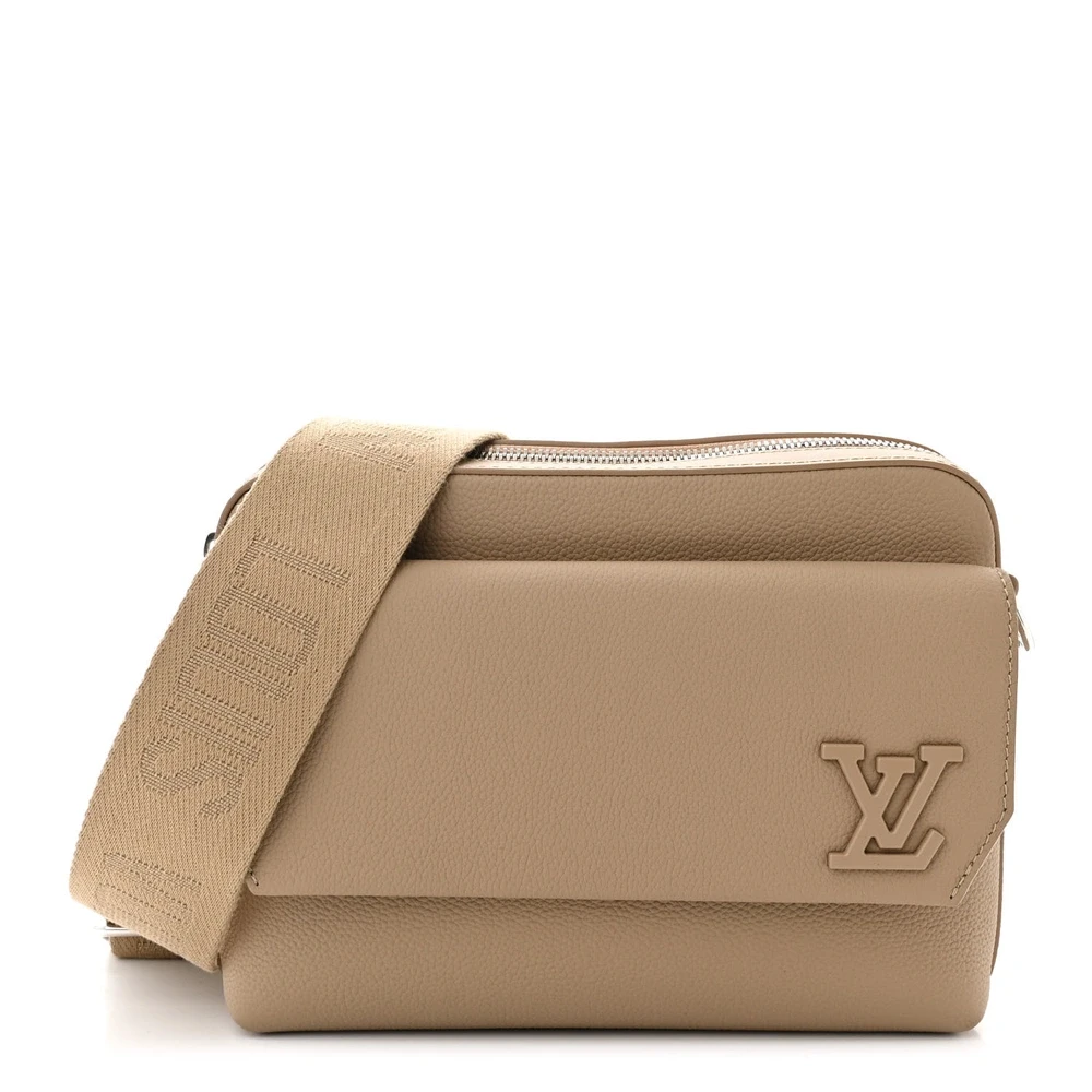Lushentic Louis Vuitton Aerogram Fastline Messenger PM Sable Beige Calfskin Leather Front