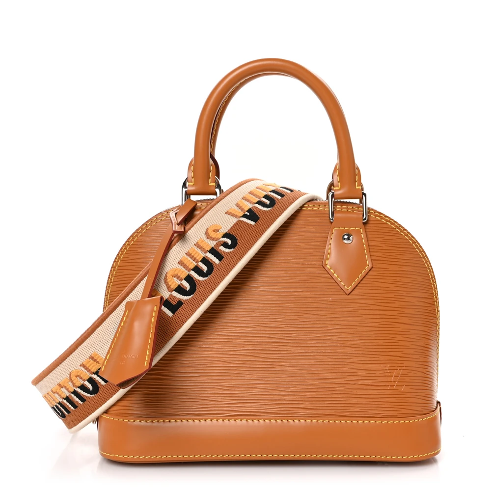 Lushentic Louis Vuitton Alma BB Honey Gold Jacquard Epi Leather Silver Hardware Front