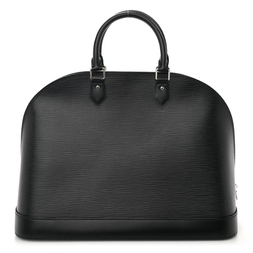Lushentic Louis Vuitton Alma GM Black Electric Epi Leather Silver Hardware Front
