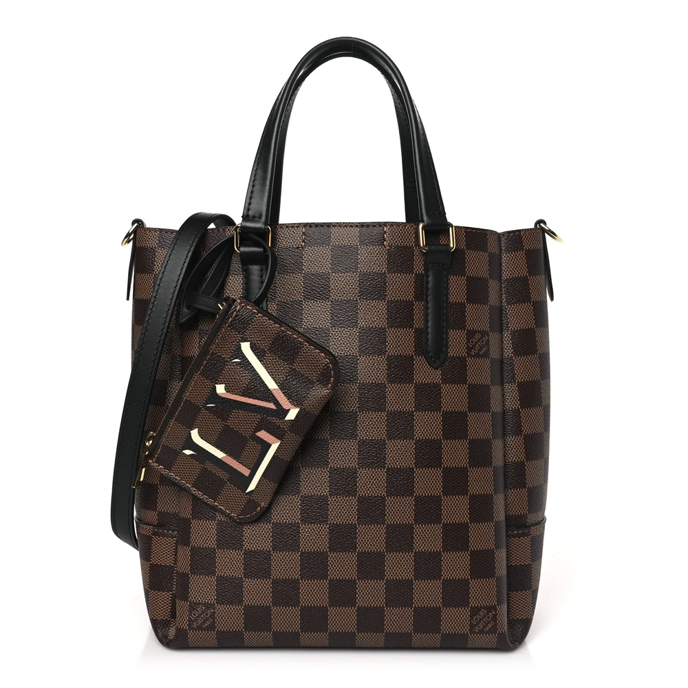 Lushentic Louis Vuitton Belmont PM Black Damier Ebene Canvas Gold Hardware Front