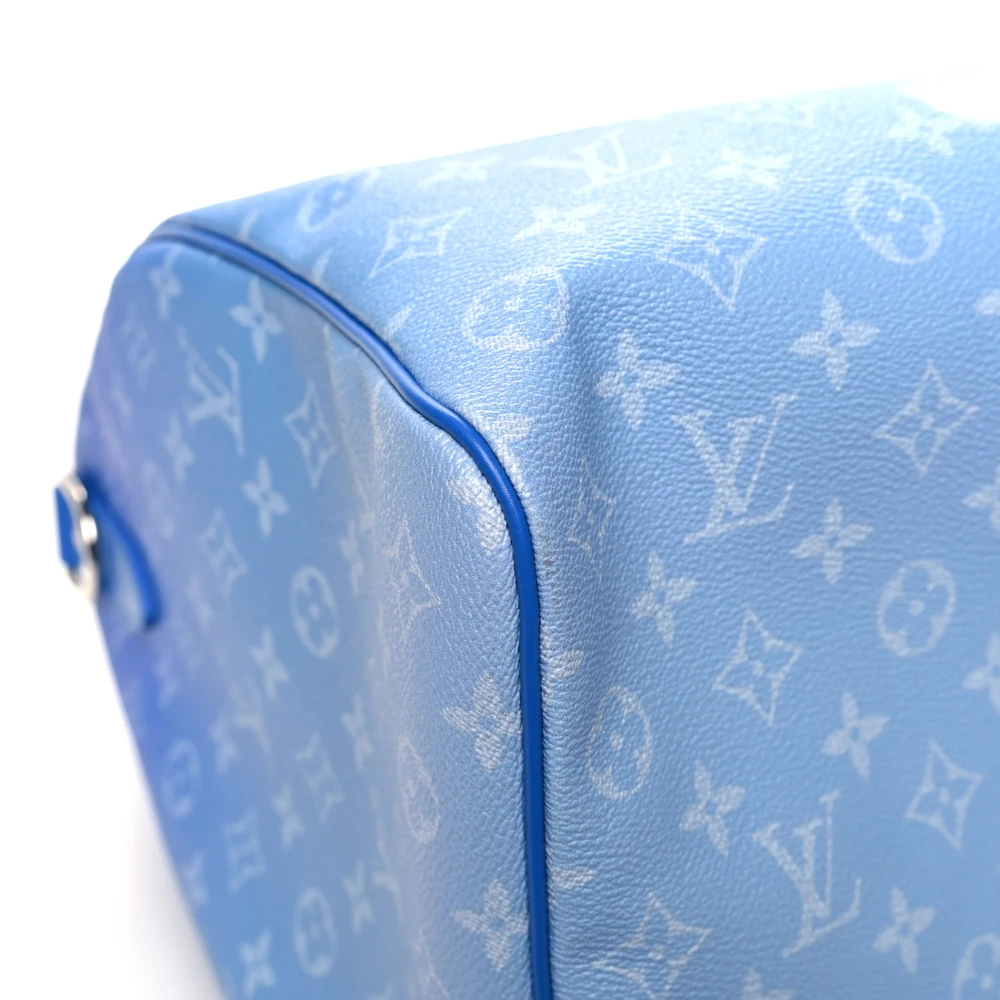 Lushentic Clouds Keepall Bandouliere 50 Blue Monogram Canvas Silver Hardware - Image 5