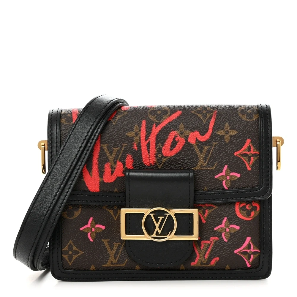 Lushentic Louis Vuitton Fall in Love Mini Dauphine Monogram Canvas Brass Hardware Front