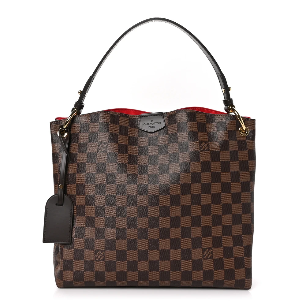 Lushentic Louis Vuitton Graceful PM Damier Ebene Canvas Gold Hardware Front