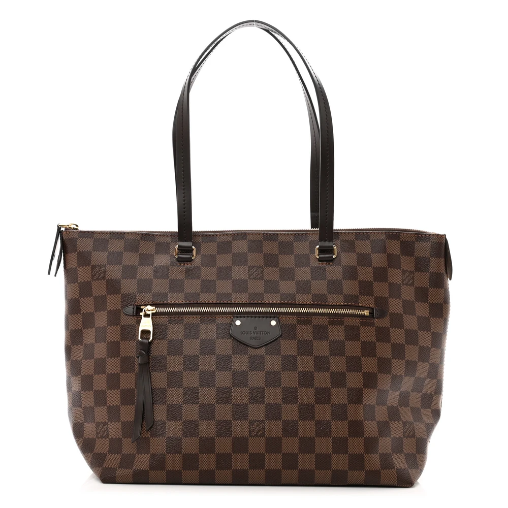 Lushentic Louis Vuitton Iena MM Damier Ebene Canvas Brass Hardware Front