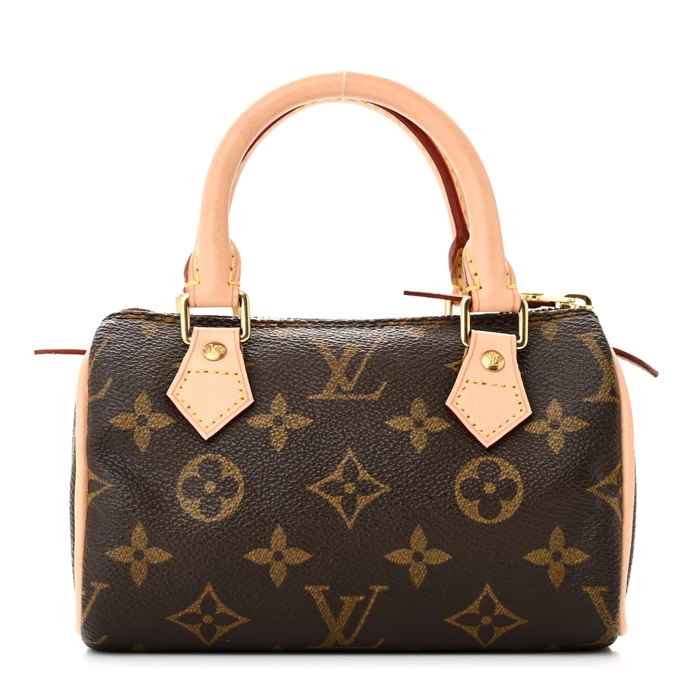 Lushentic Louis Vuitton Mini Sac HL Speedy Monogram Canvas Brass Hardware Front