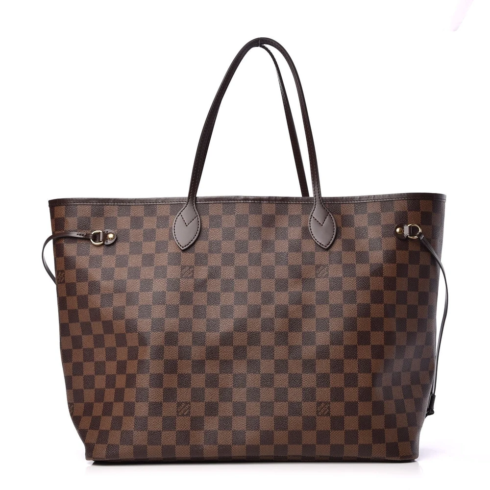 Lushentic Louis Vuitton Neo Neverfull GM Damier Ebene Canvas Cherry Interior Front