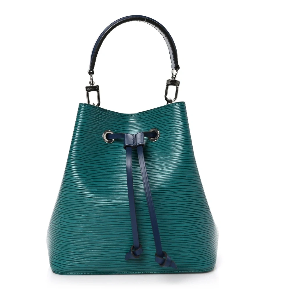 Lushentic Louis Vuitton NeoNoe BB Emerald Green _ Indigo Epi Leather Silver Hardware Front