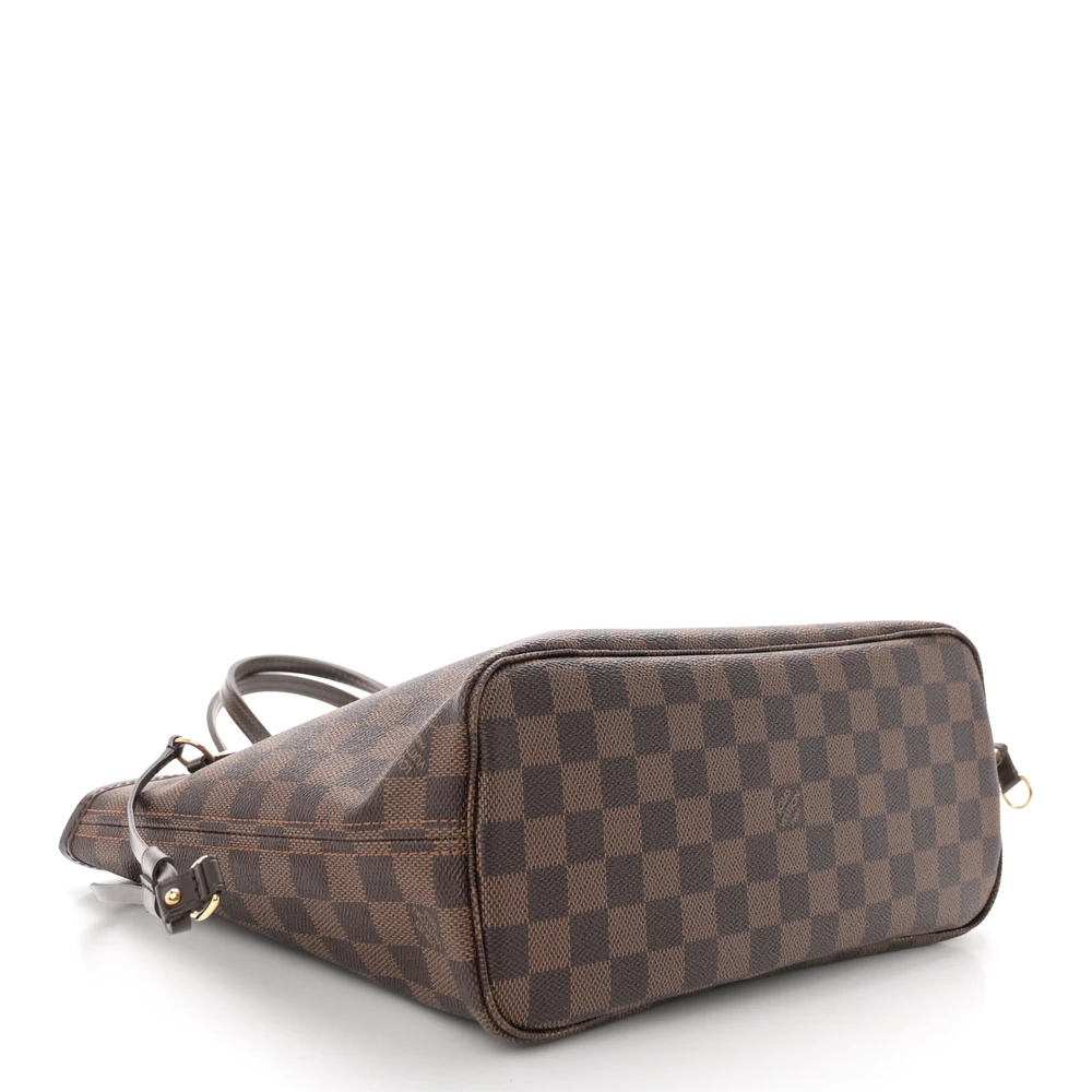 Lushentic Grade Handbags - Neverfull PM Damier Ebene Canvas Cherry Interior - Image 6
