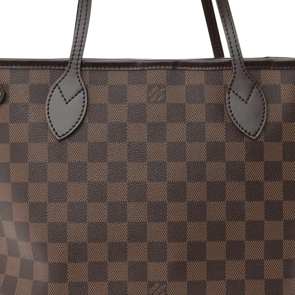 Lushentic Grade Handbags - Neverfull PM Damier Ebene Canvas Cherry Interior - Image 8