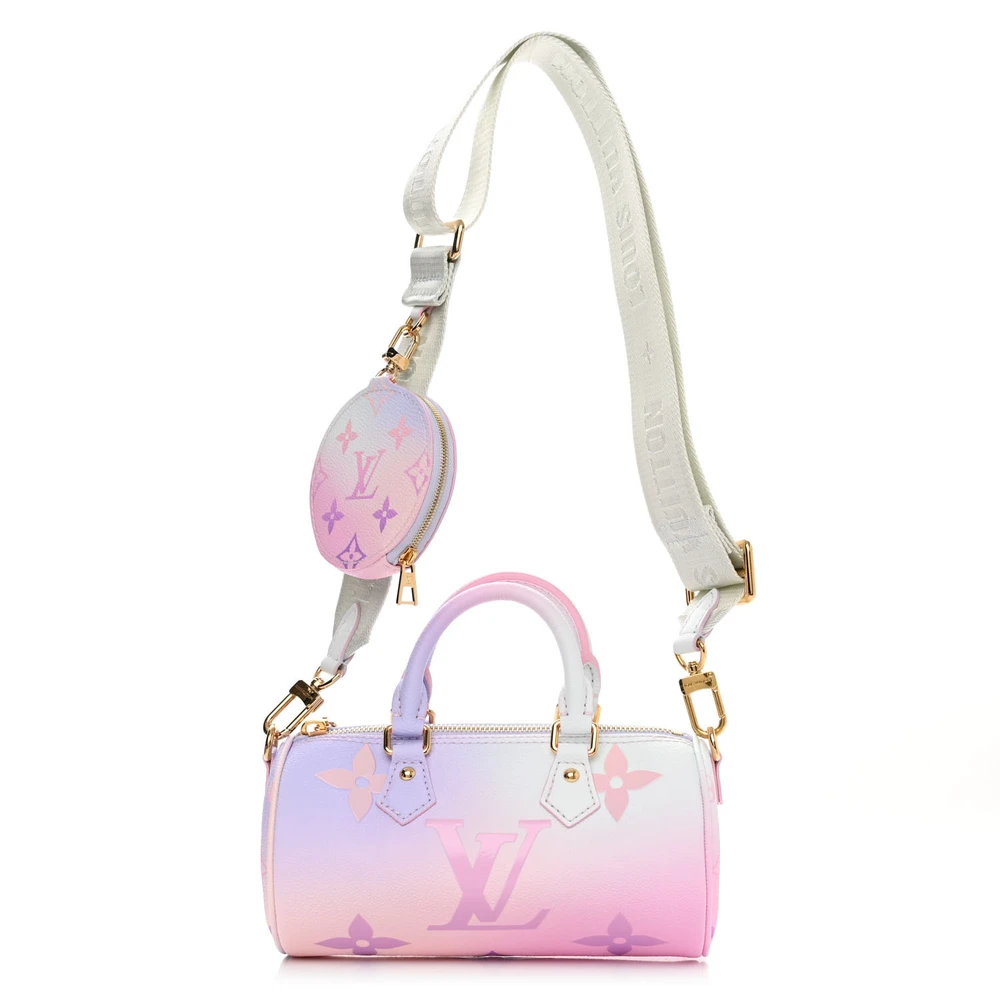 Lushentic Louis Vuitton Papillon BB Sunrise Pastel Giant Monogram Canvas Spring in the City Gold Hardware Front