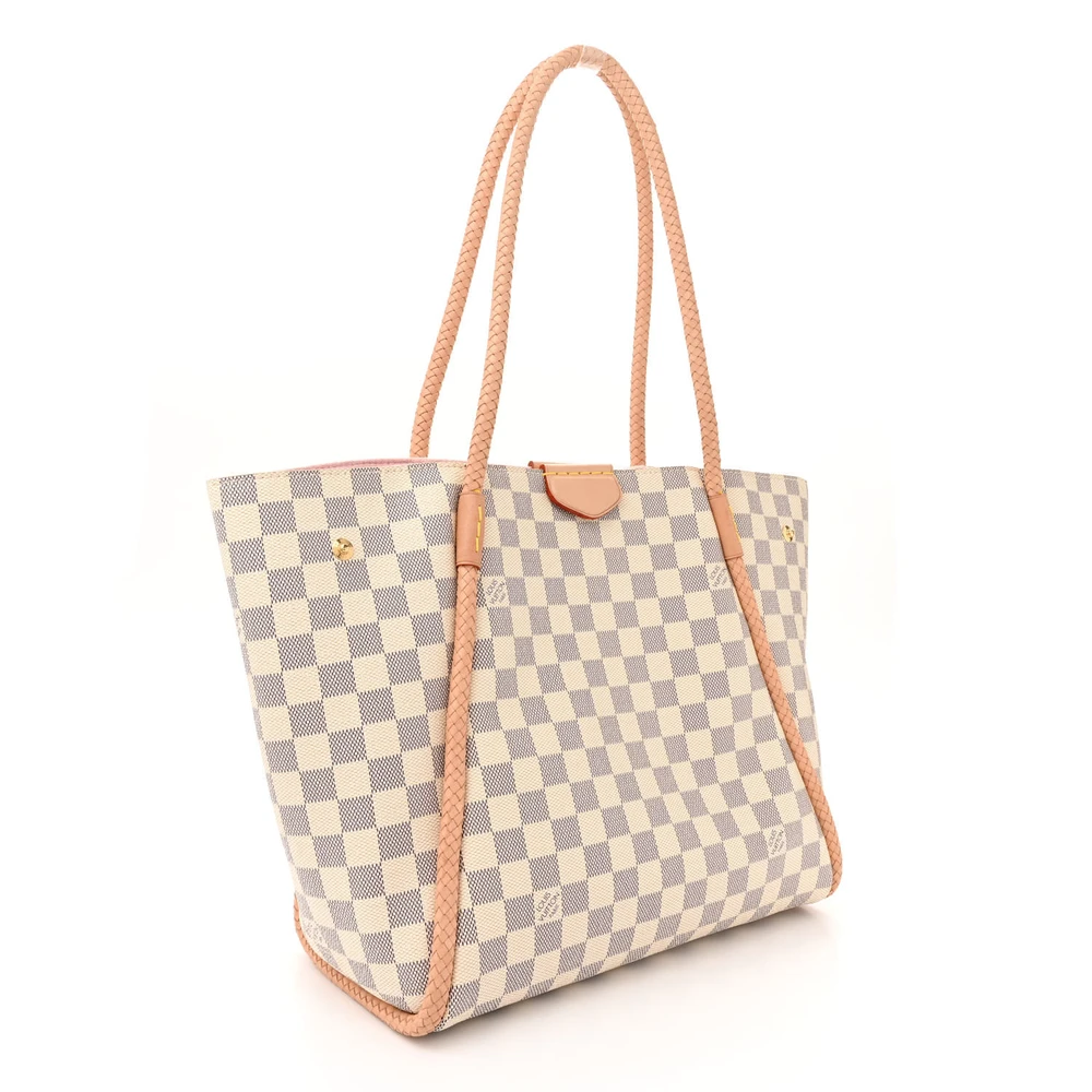 Lushentic Grade Replica Propriano MM Damier Azur Canvas Rose Ballerine Interior - Image 3