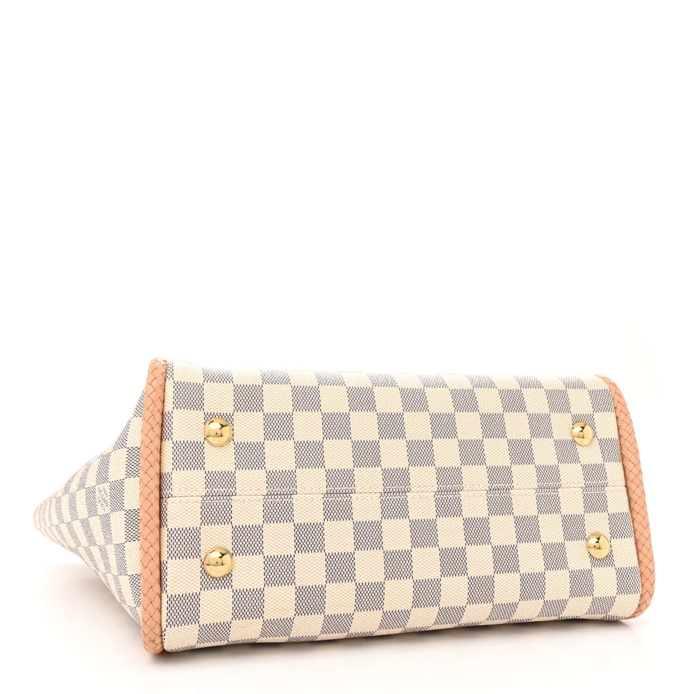 Lushentic Grade Replica Propriano MM Damier Azur Canvas Rose Ballerine Interior - Image 6