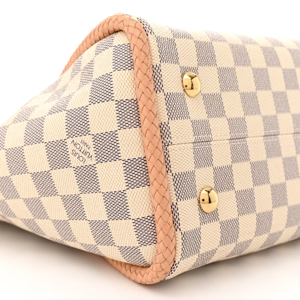 Lushentic Grade Replica Propriano MM Damier Azur Canvas Rose Ballerine Interior - Image 4