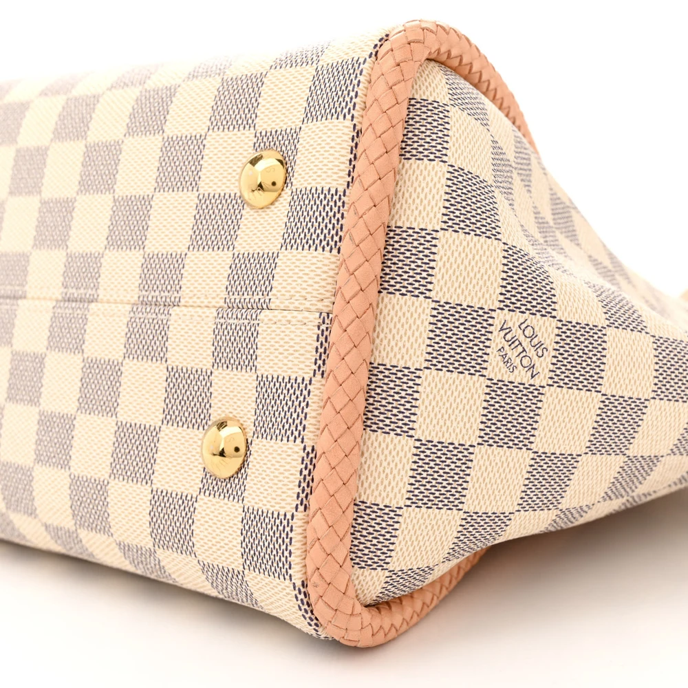 Lushentic Grade Replica Propriano MM Damier Azur Canvas Rose Ballerine Interior - Image 5