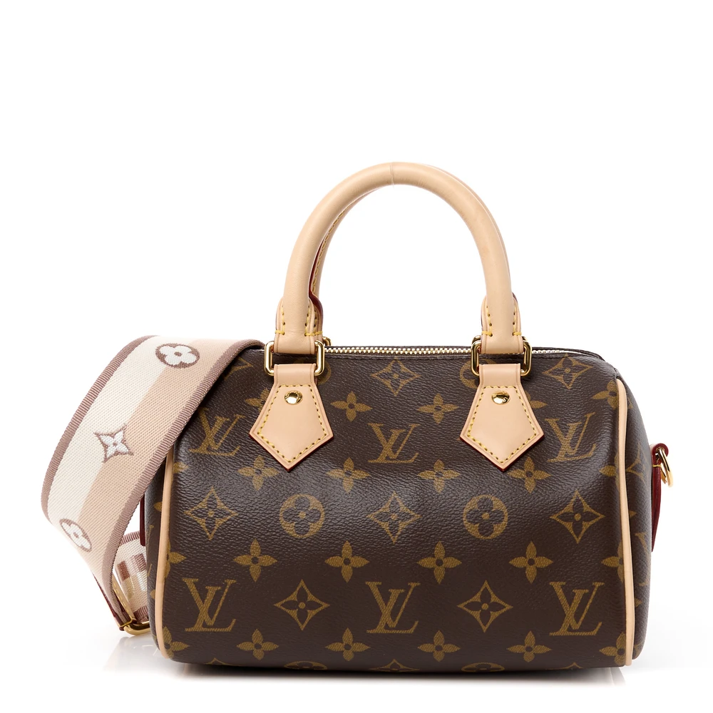 Lushentic Louis Vuitton Speedy Bandouliere 20 Beige Monogram Canvas Front